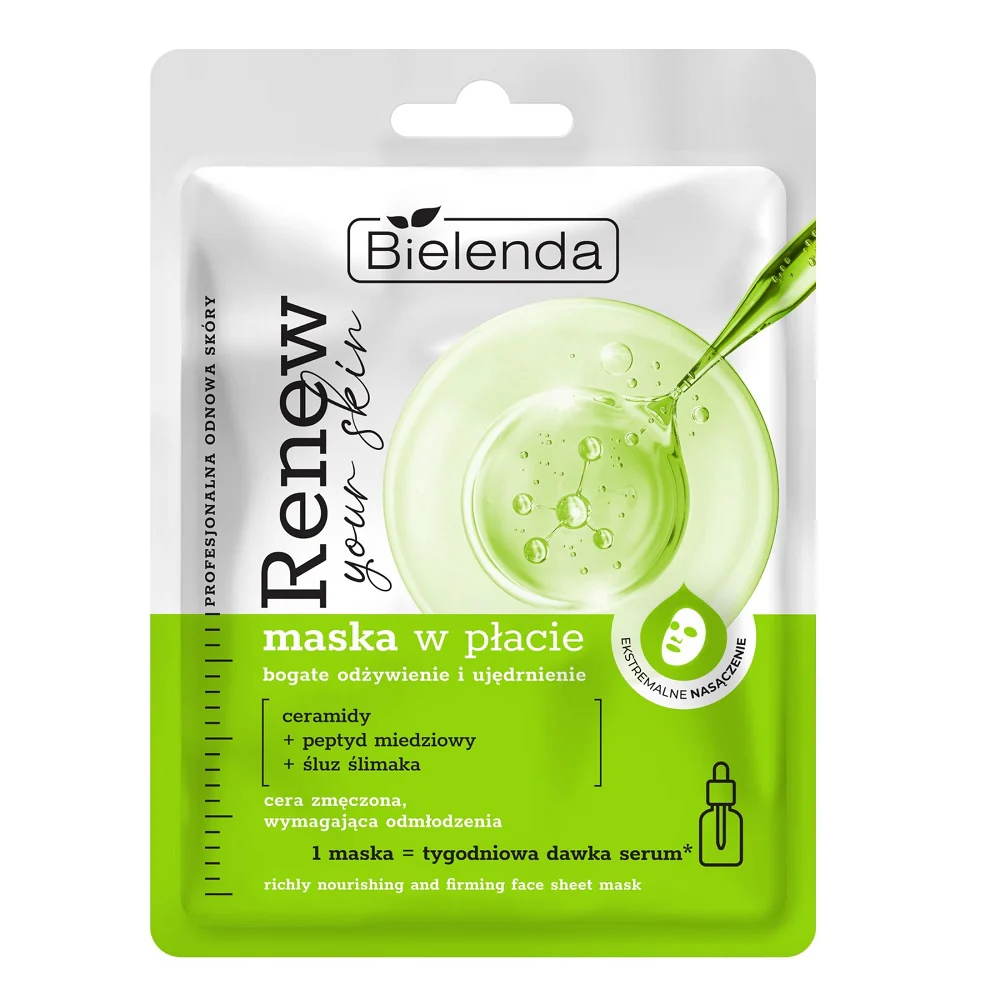 Renew Your Skin odżywcza maska w płacie z ceramidami i śluzem ślimaka