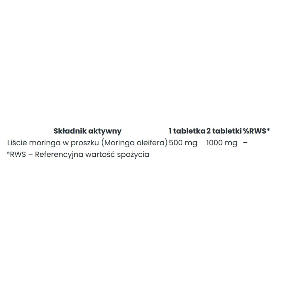 Bio Moringa suplement diety 90 tabletek - Image 2