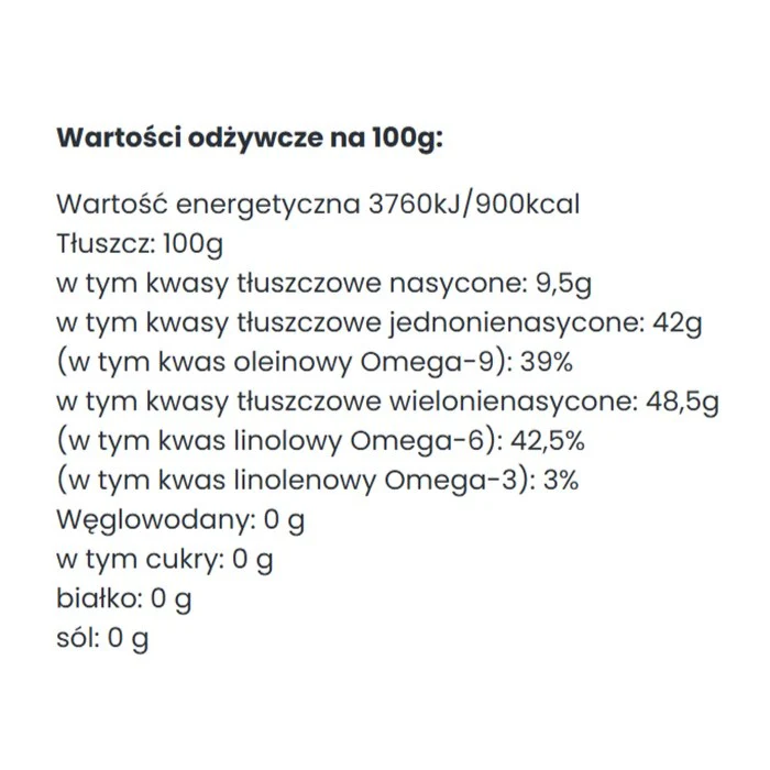 Olej dla dzieci tłoczony na zimno 250ml - Image 2