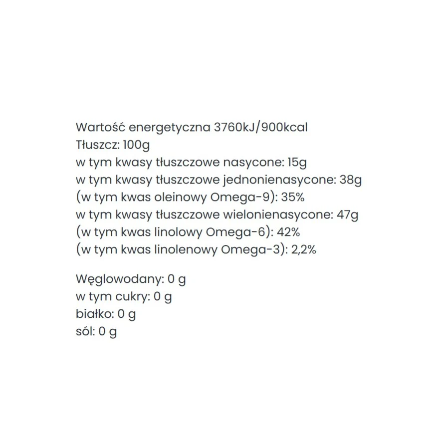 Olej dla mężczyzn tłoczony na zimno 250ml - Image 2