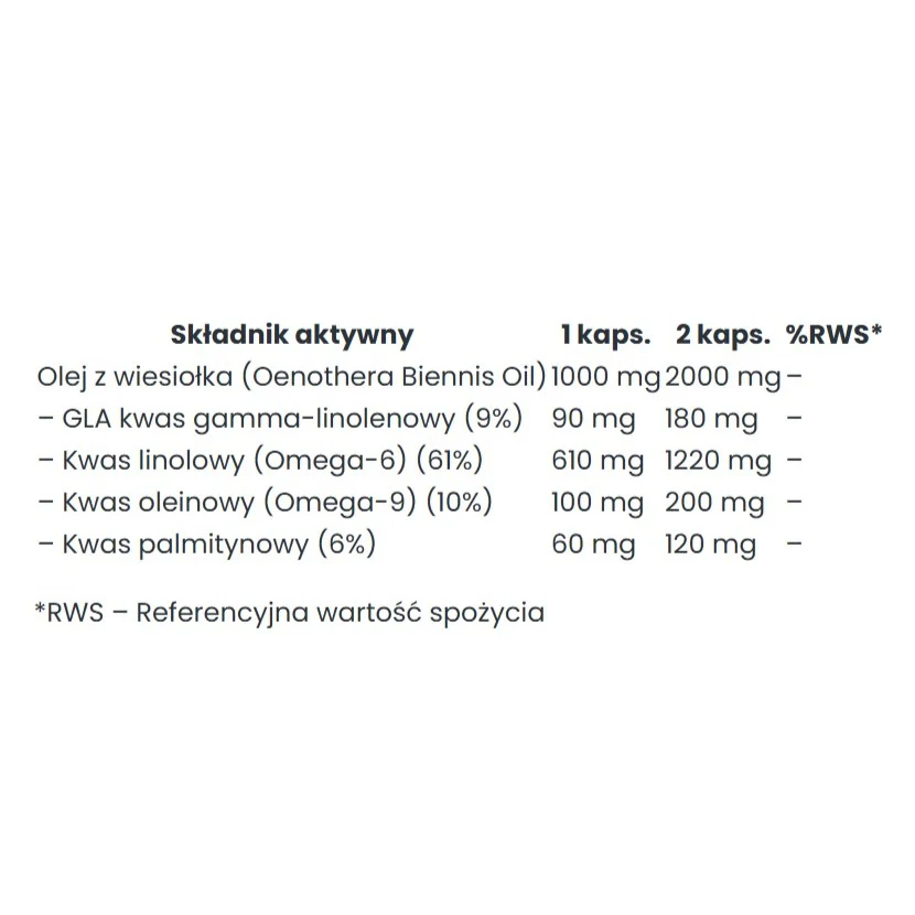 Olej z wiesiołka suplement diety 90 kapsułek - Image 2