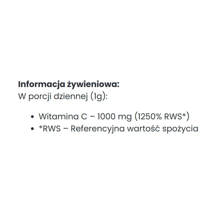 Witamina C kwas L-askorbinowy suplement diety 250g - Image 2