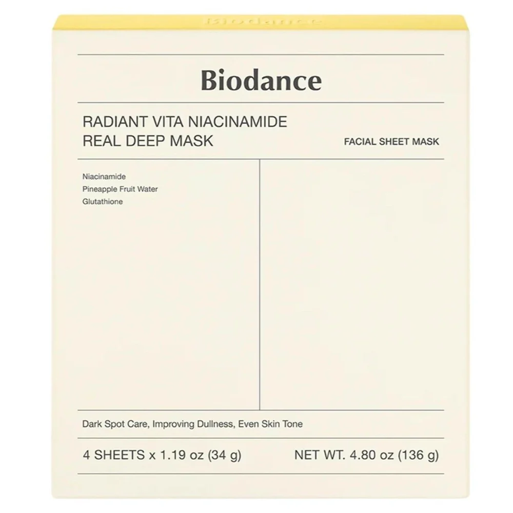 Radiant Vita Niacinamide Real Deep Mask rozświetlająca maska w płachcie 4x34g