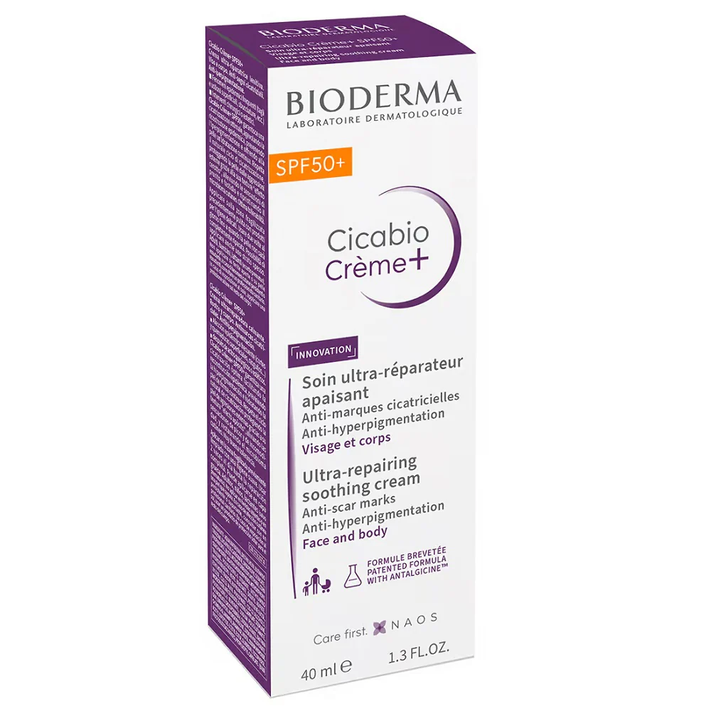 Cicabio Creme+ krem łagodząco-odbudowujący SPF50+ 40ml - Image 2