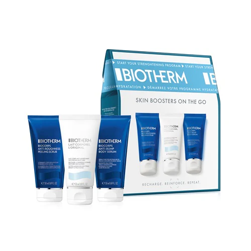 Biocorps Hydrating Trio zestaw peeling do ciała 50ml + serum do ciała 50ml + mleczko do ciała 50ml