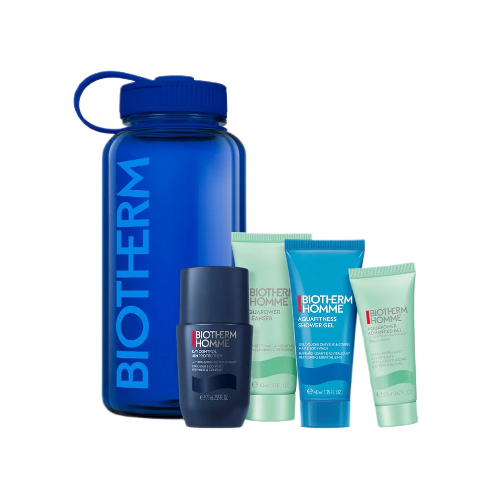 The Drop Collection Power Drop zestaw dezodorant roll-on 75ml + żel oczyszczający do twarzy 40ml + żel pod prysznic 40ml + żel do twarzy 20ml