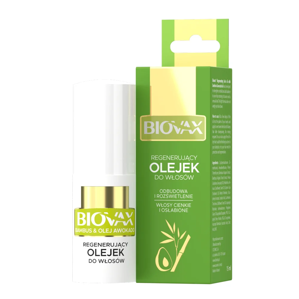 Bambus & Olej Avocado regenerujący olejek do włosów 15ml