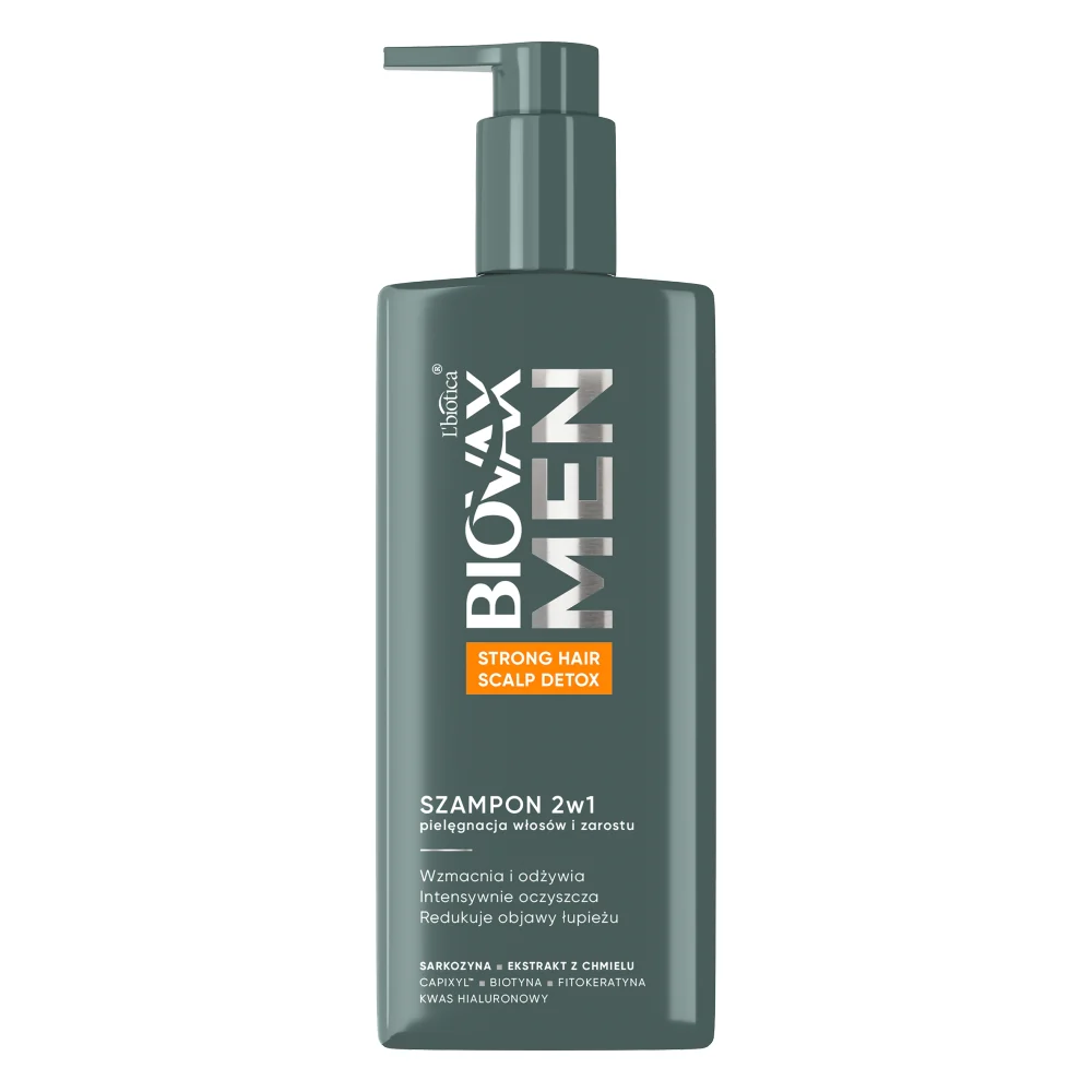 Men Strong Hair Scalp Detox szampon 2w1 pielęgnacja włosów i zarostu 200ml