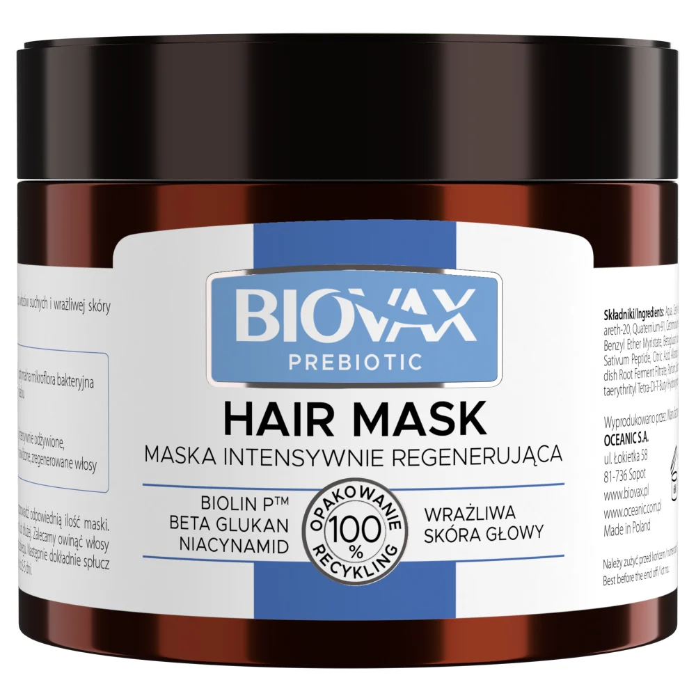 Prebiotic maska intensywnie regenerująca do wrażliwej skóry głowy 250ml