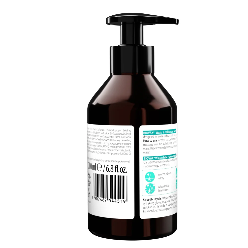 Włosy Słabe i Wypadające intensywnie regenerujący szampon do włosów 200ml - Image 2