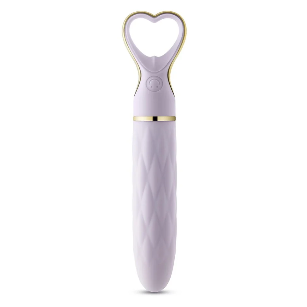 Delice Heartthrob Silicone Bullet Vibrator wibrator z rączką w kształcie serca Lavender Love