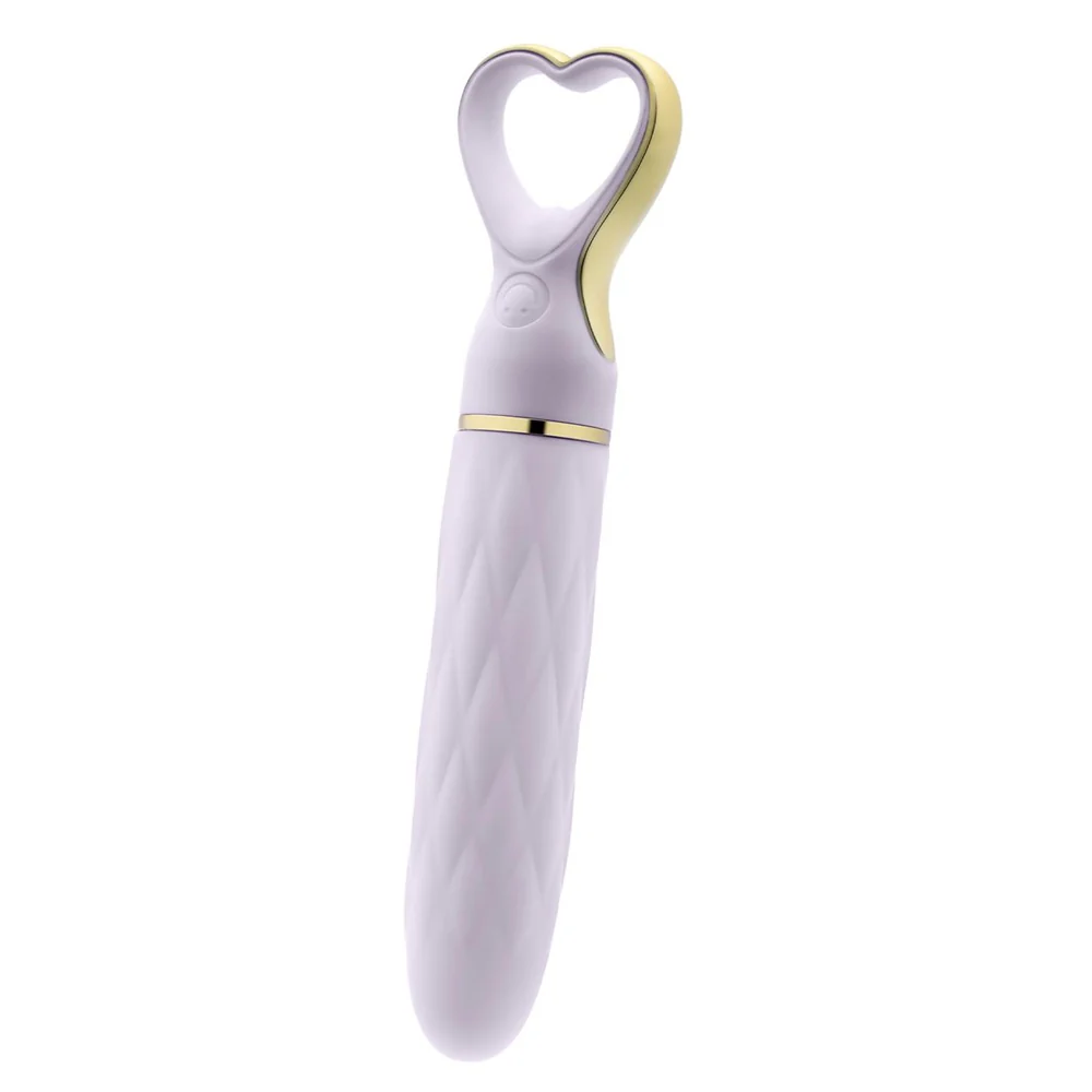 Delice Heartthrob Silicone Bullet Vibrator wibrator z rączką w kształcie serca Lavender Love - Image 4