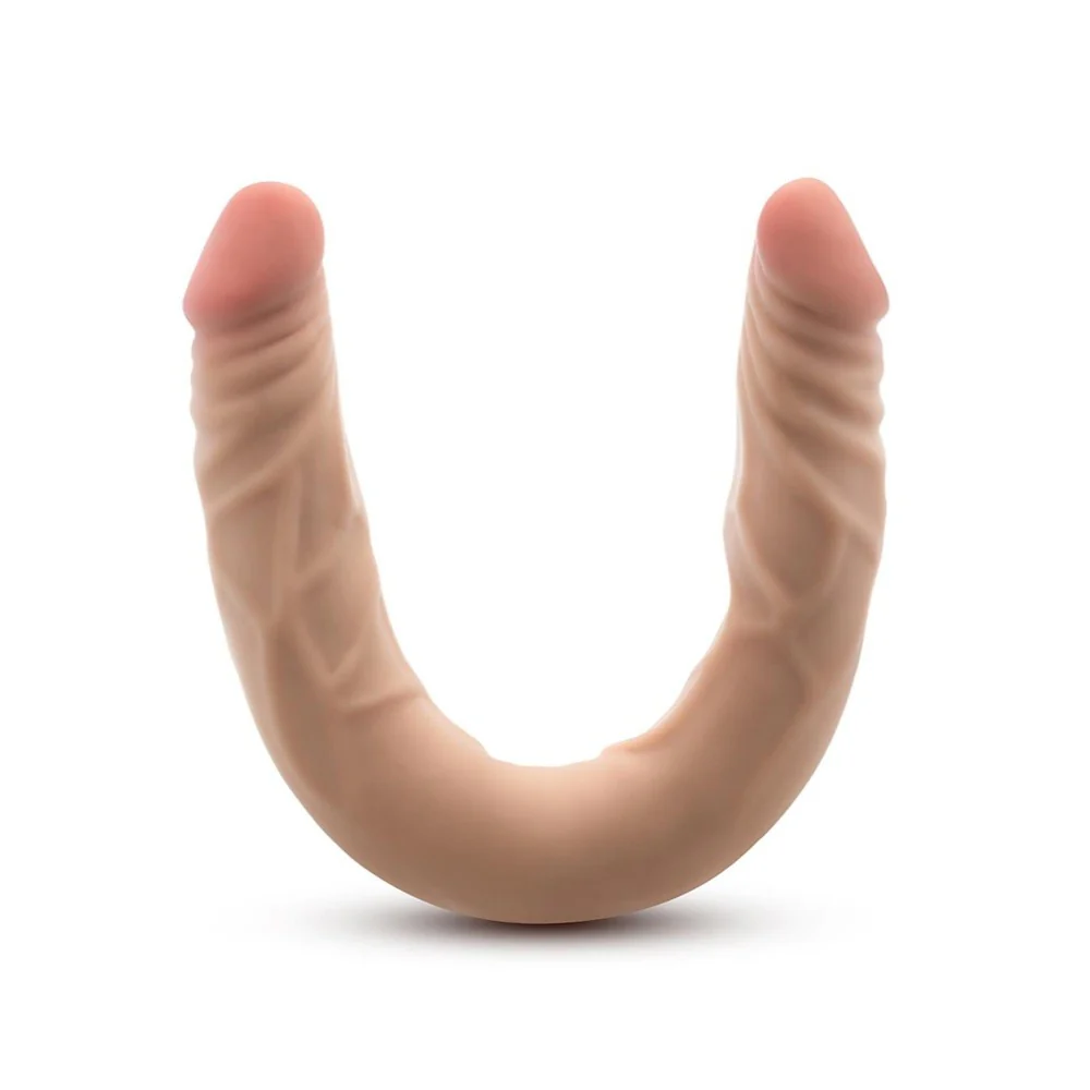 Dr.Skin+ Posable Double Dong dwustronne realistyczne dildo Beige 35.6cm - Image 5