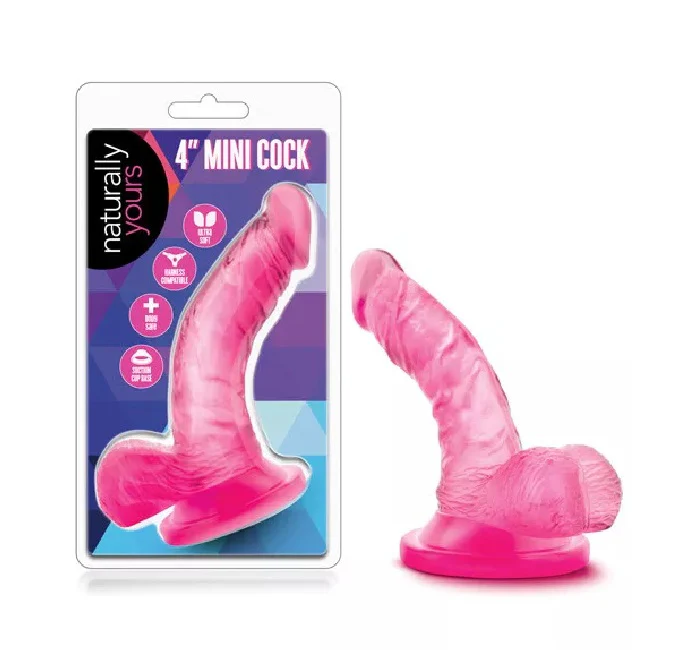 Naturally Yours 4Inch Mini Cock dildo z przyssawką Pink - Image 3