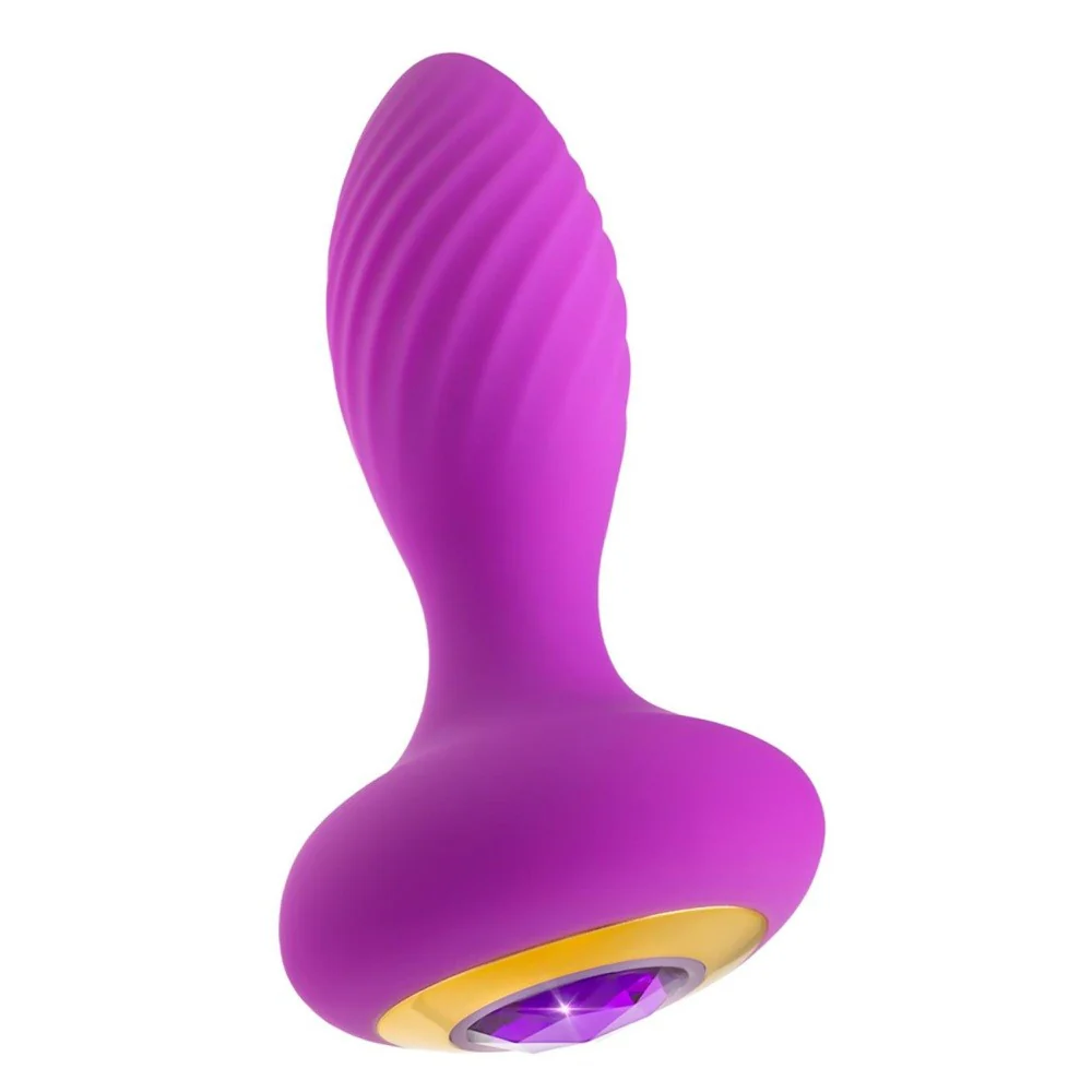 Oh My Gem Charm korek analny z 7 trybami wibracji Amethyst