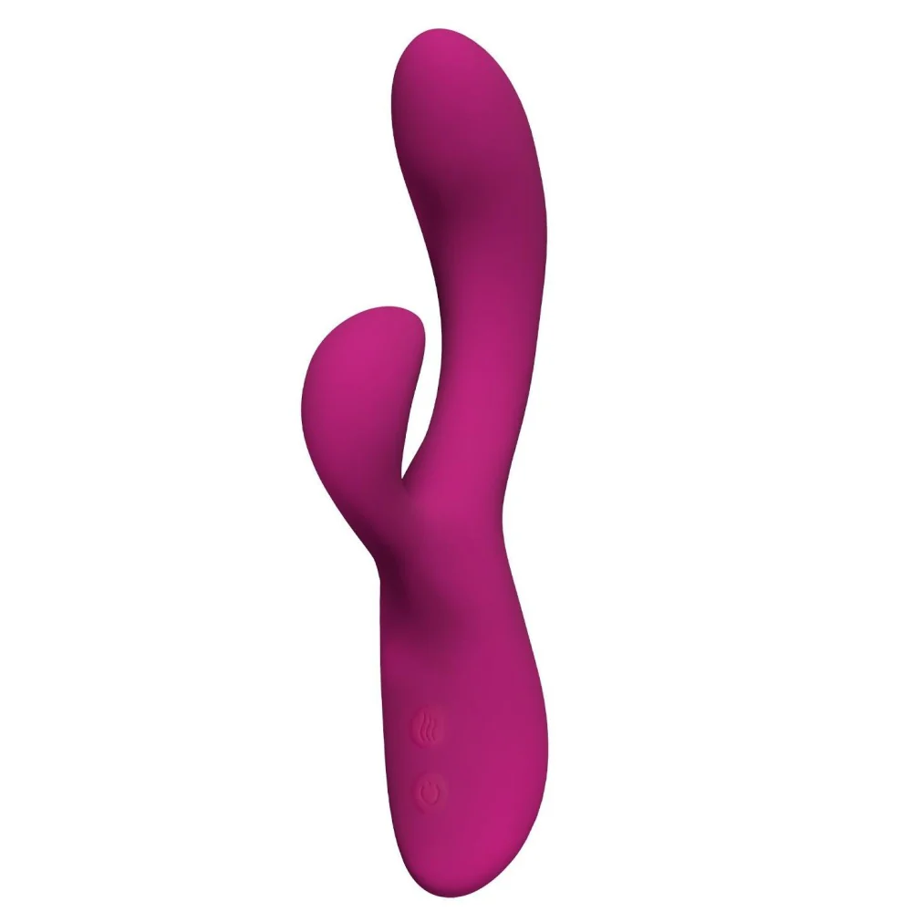 Quinn Rabbit Vibrator podgrzewany podwójny wibrator Burgundy - Image 4