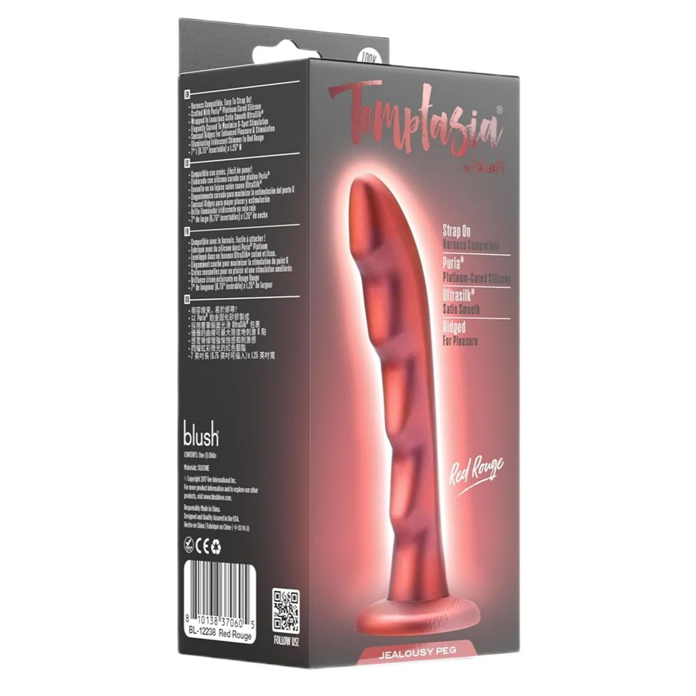 Temptasia Jealousy Peg wielofunkcyjne dildo Red Rouge - Image 2