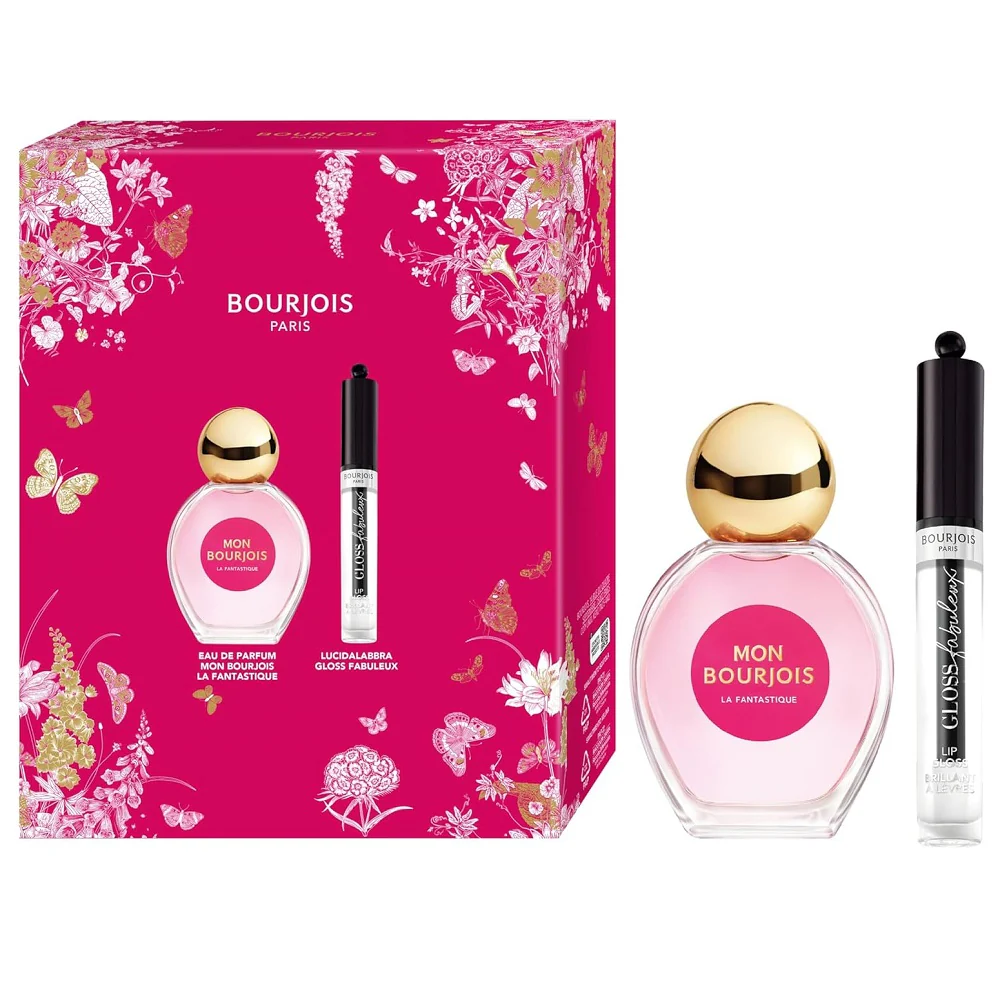 Mon Bourjois La Fantastique zestaw woda perfumowana spray 50ml + błyszczyk do ust 01 3.5ml