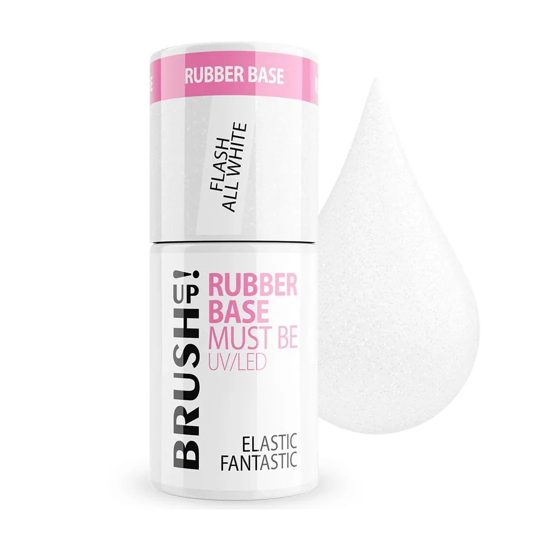 Rubber Base baza hybrydowa do paznokci Flash All White 5g