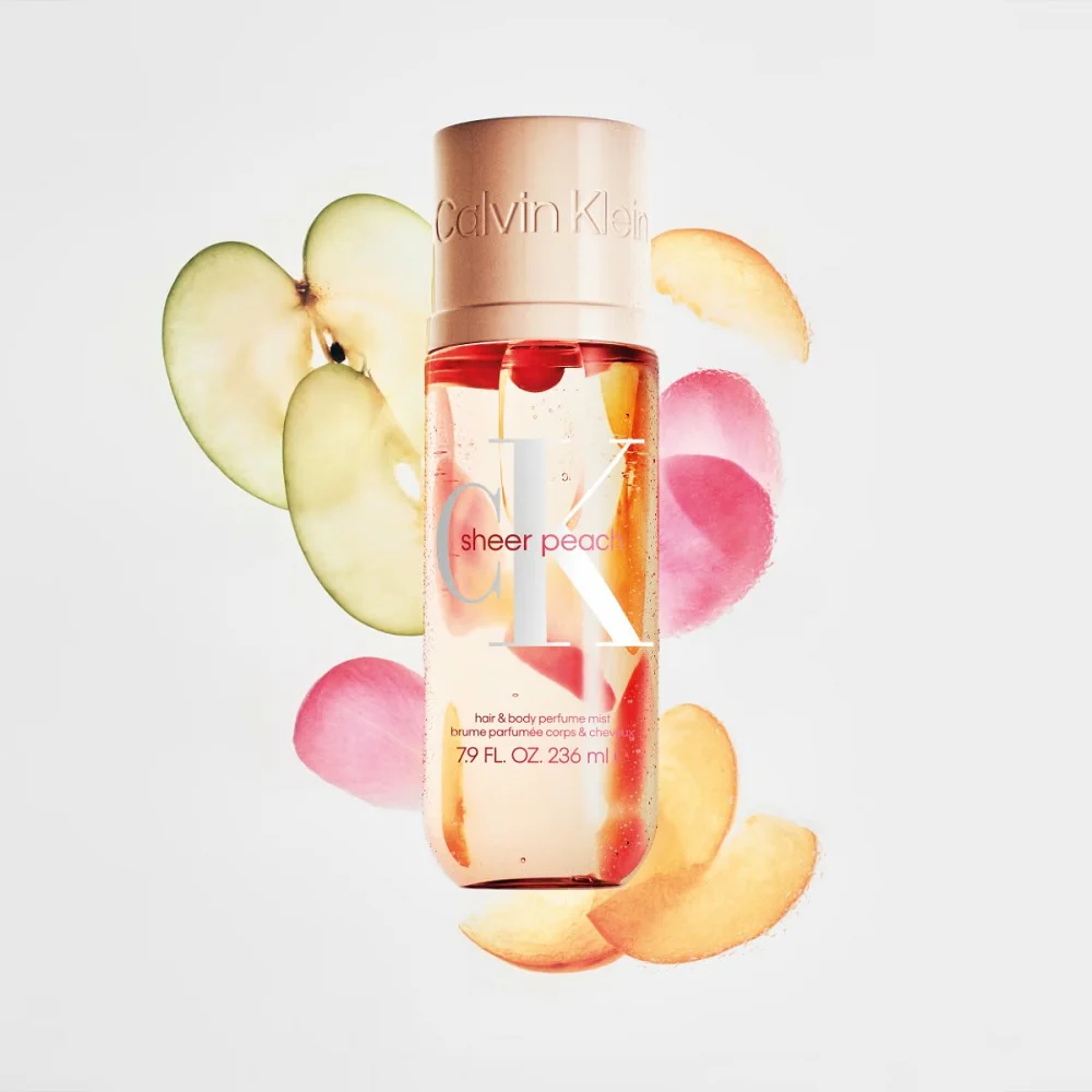 CK Sheer Peach mgiełka do ciała i włosów 236ml - Image 2
