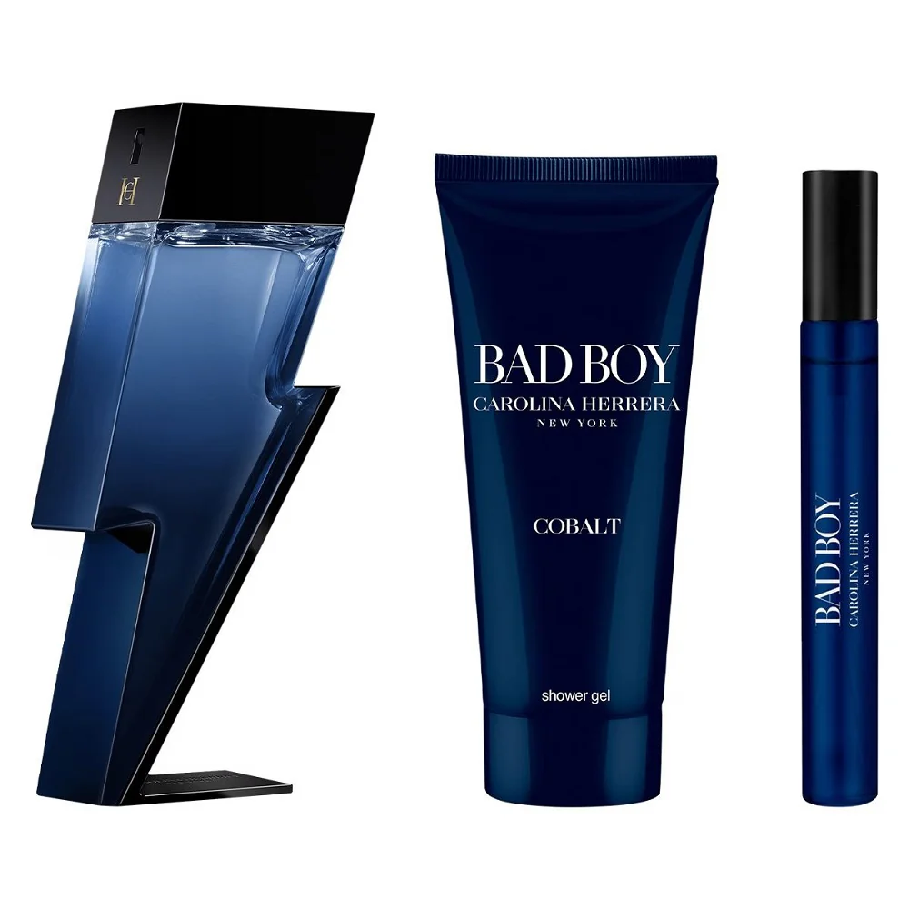 Bad Boy Cobalt zestaw woda perfumowana spray 100ml + żel pod prysznic 100ml + woda perfumowana spray 10ml - Image 3