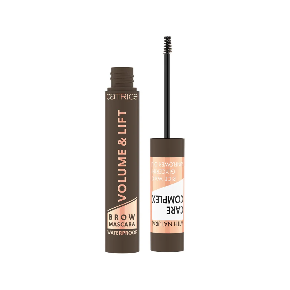 Volume & Lift Brown Mascara Waterproof wodoodporny pogrubiający i podnoszący tusz do brwi 5ml