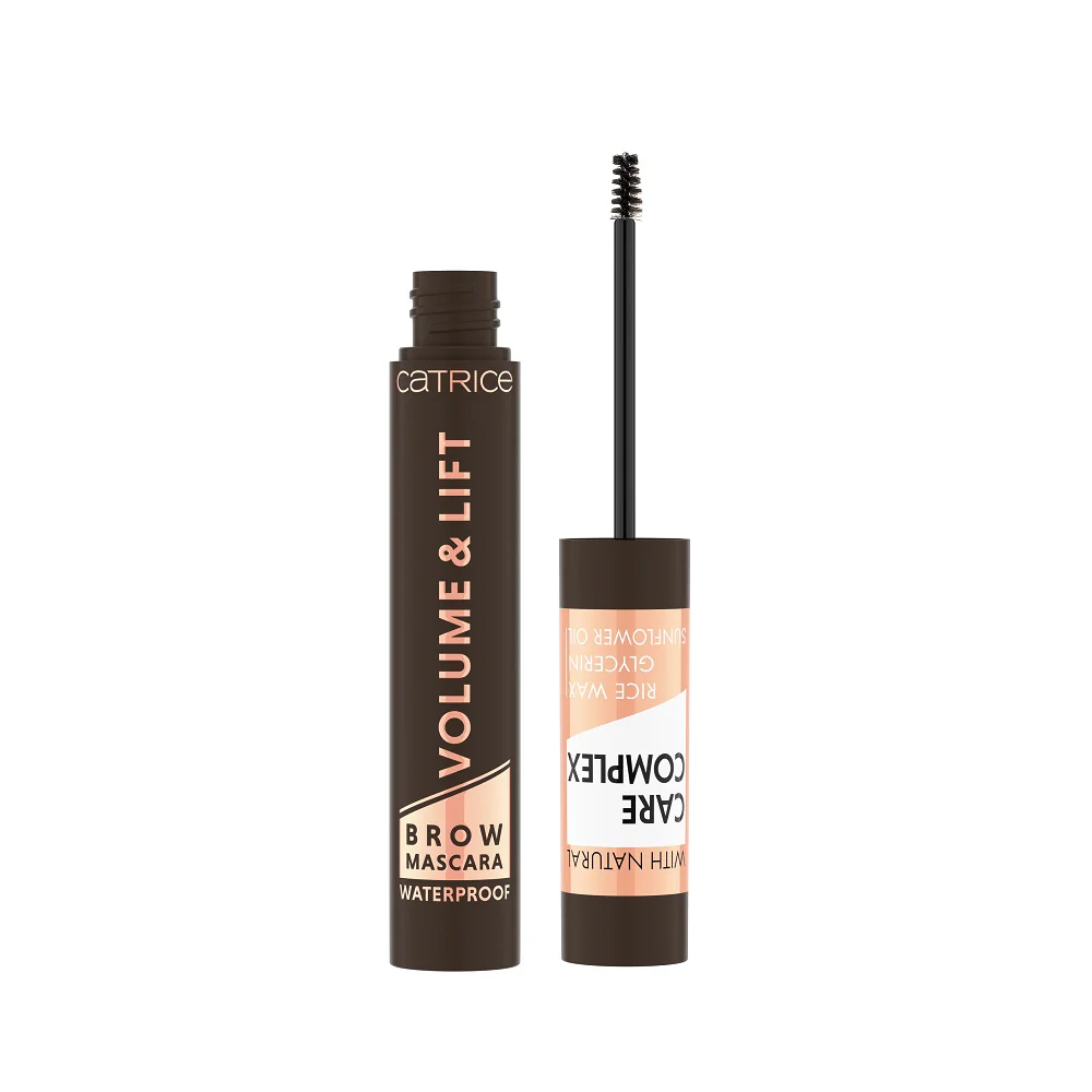 Volume & Lift Brown Mascara Waterproof wodoodporny pogrubiający i podnoszący tusz do brwi 5ml - Image 5