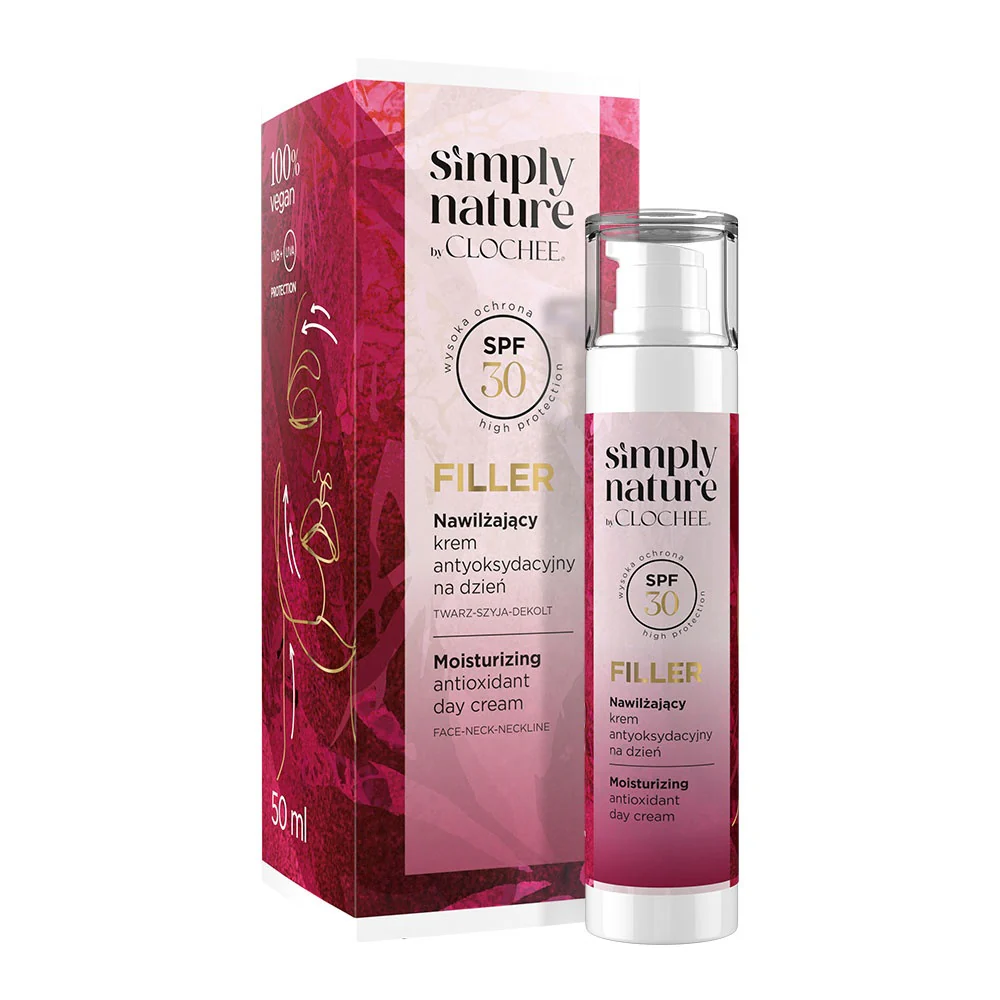 Simply Nature Filler nawilżający krem antyoksydacyjny na dzień SPF30 50ml - Image 2