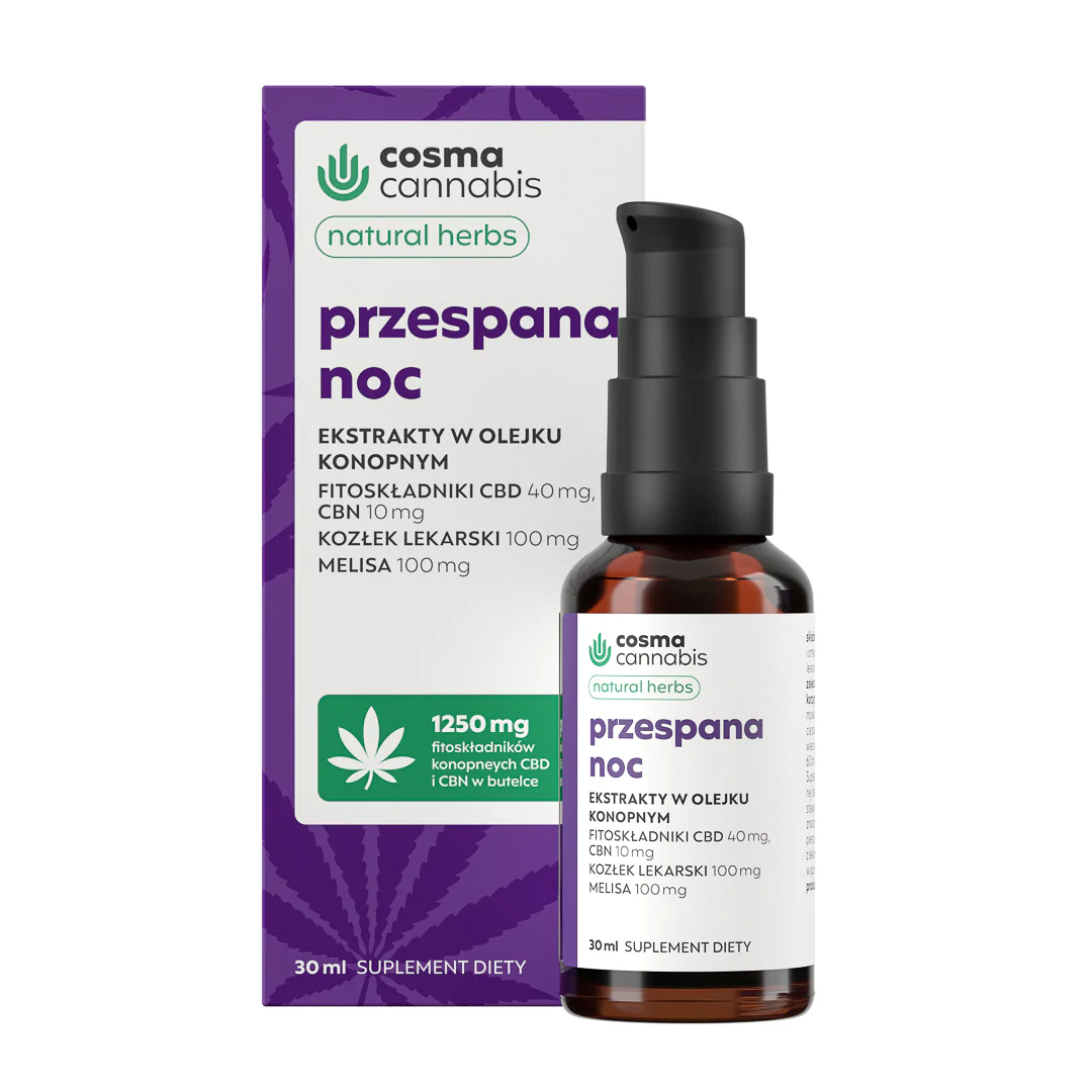 Przespana Noc ekstrakty w olejku konopnym 30ml
