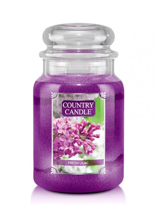 Duża świeca zapachowa z dwoma knotami Fresh Lilac 652g