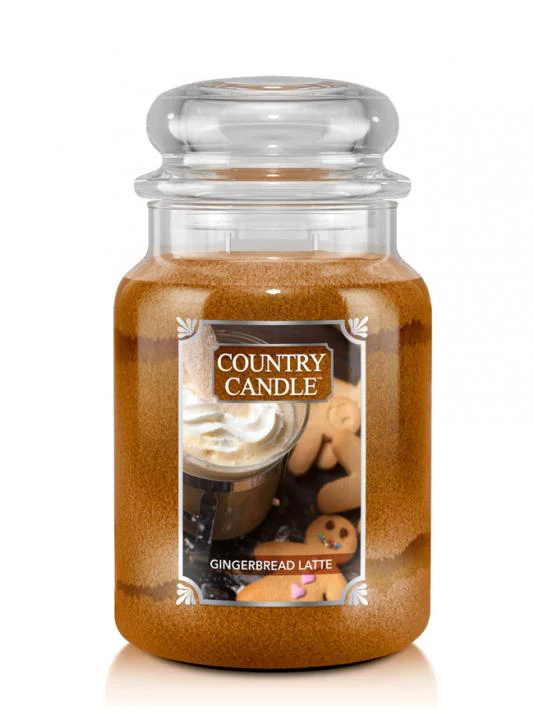Duża świeca zapachowa z dwoma knotami Gingerbread Latte 680g