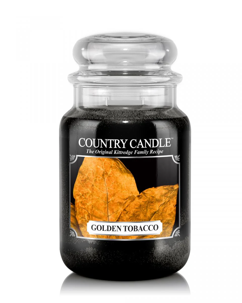 Duża świeca zapachowa z dwoma knotami Golden Tobacco 652g
