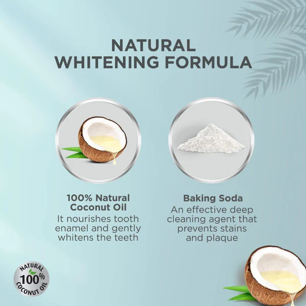 Whitening+ Deep Cleaning wybielająca pasta do zębów z olejem kokosowym i sodą oczyszczoną 100ml - Image 3