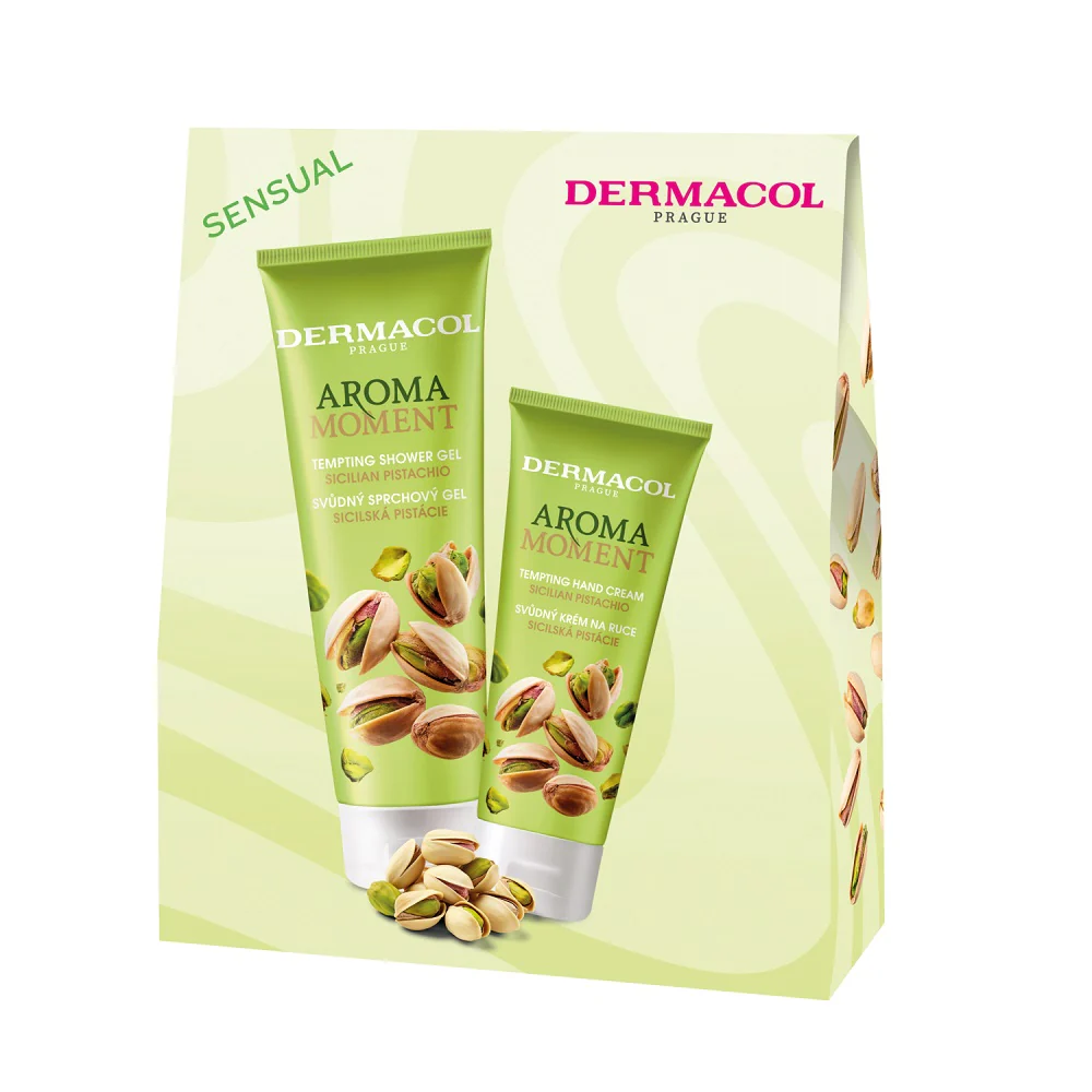 Aroma Moment Sicilian Pistachio zestaw krem do rąk 100ml + żel pod prysznic 250ml