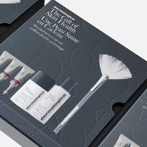 The Peel Power-Up Set zestaw delikatny żel do mycia twarzy 50ml + enzymatyczny puder ryżowy 13g + peeling stymulujący odnowę komórkową 3x3ml + pędzelek - Image 2