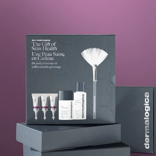 The Peel Power-Up Set zestaw delikatny żel do mycia twarzy 50ml + enzymatyczny puder ryżowy 13g + peeling stymulujący odnowę komórkową 3x3ml + pędzelek - Image 3