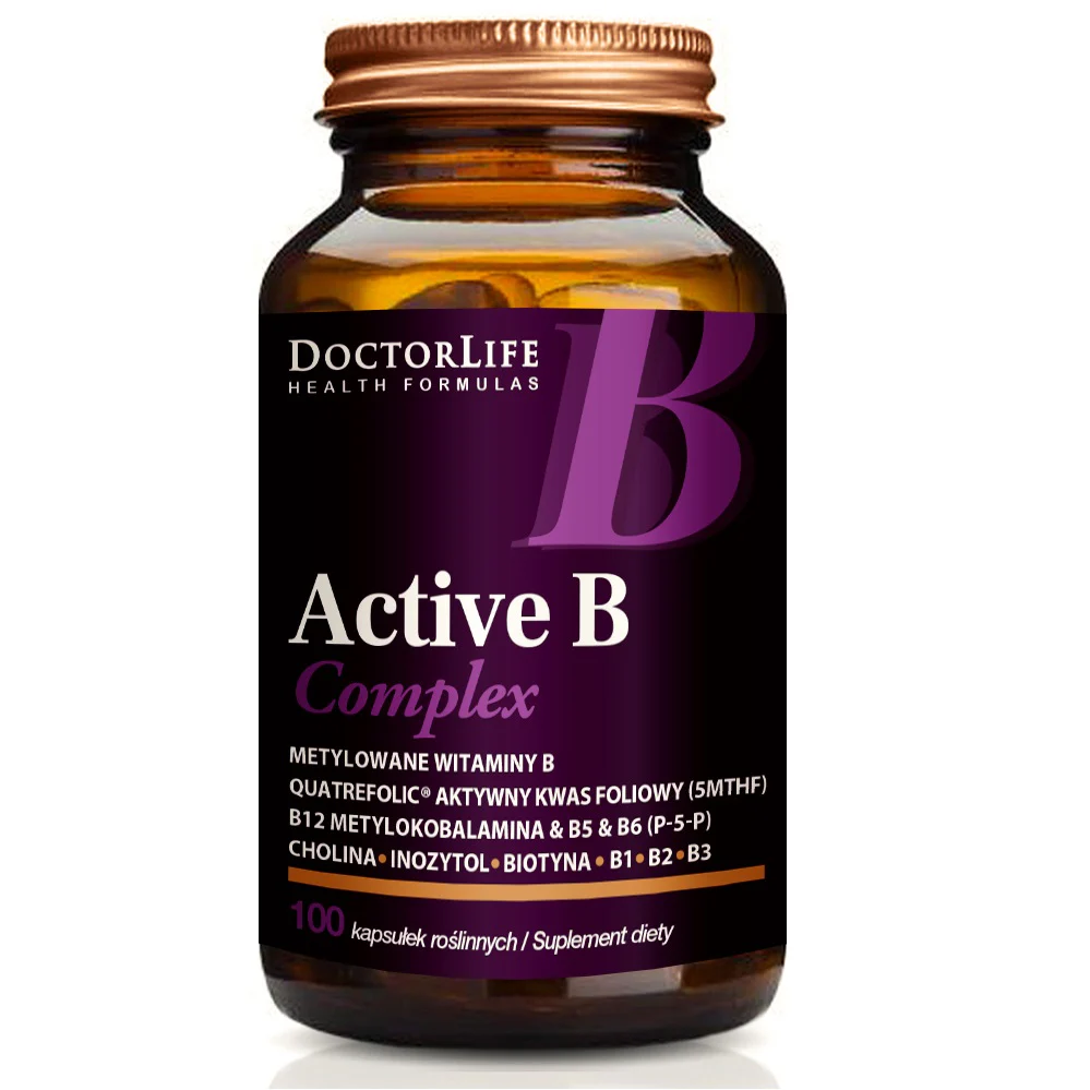 Active B Complex optymalny kompleks witamin B suplement diety 100 kapsułek
