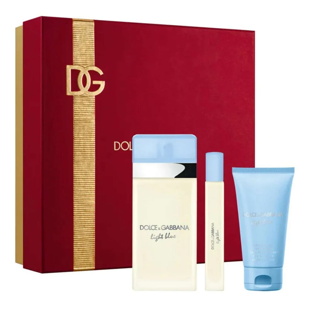 Light Blue Women zestaw woda toaletowa spray 100ml + krem do ciała 50ml + woda toaletowa 10ml