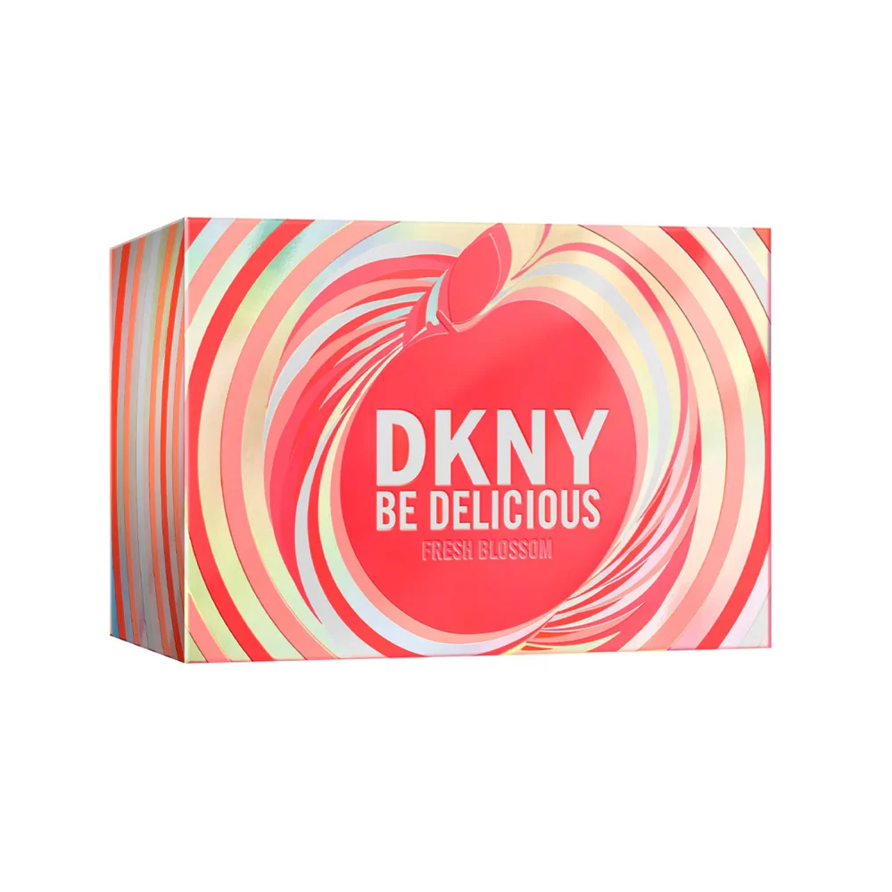 DKNY Be Delicious Fresh Blossom zestaw woda perfumowana spray 100ml + mgiełka do ciała 125ml  + kosmetyczka - Image 3