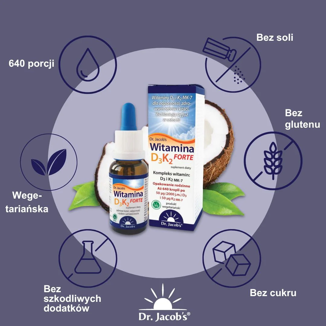 Witamina D3K2 Forte suplement diety w kroplach 20ml - Image 3