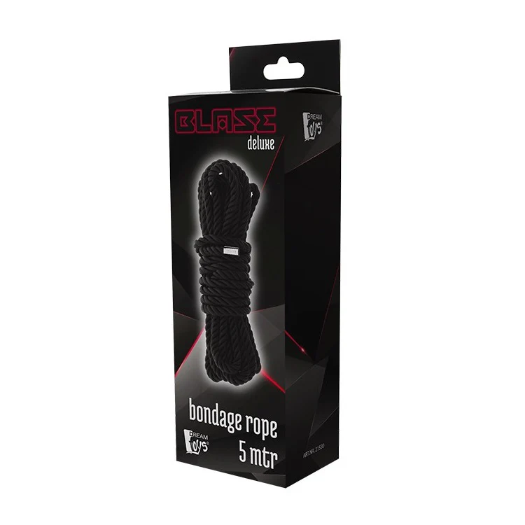 Blaze Deluxe Bondage Rope lina do krępowania Black 5m