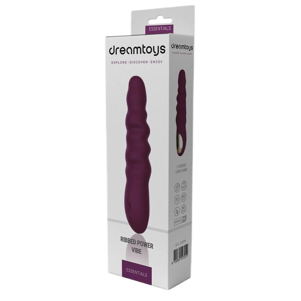 Essentials Ribbed Power Vibe wibrator Purple - Image 2
