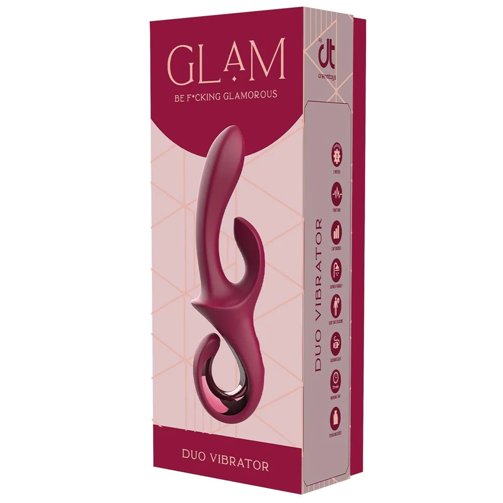 Glam Duo Vibrator wibrator duo z powiększoną główką Czerwony - Image 3
