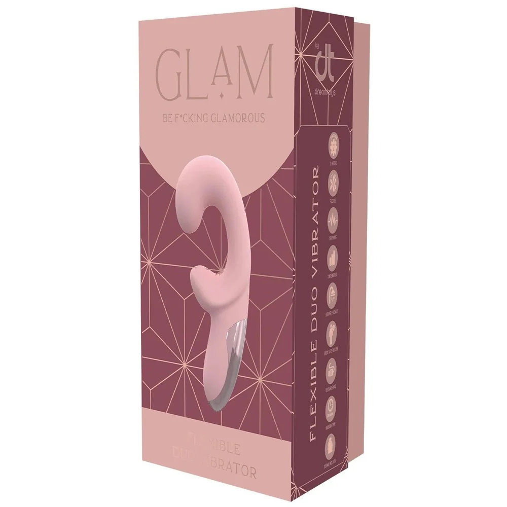 Glam Flexible Duo Vibrator wibrator duo z elastycznym trzonem Różowy - Image 4