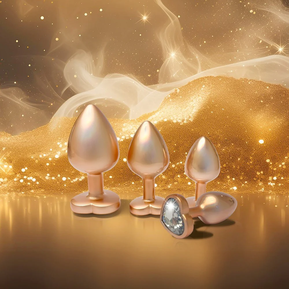Gleaming Love Pearl Gold Plug korek analny S - Image 4