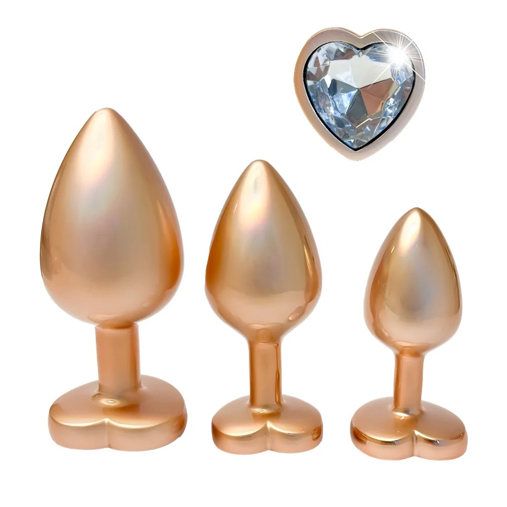 Gleaming Love Pearl Gold Plug Set zestaw korków analnych 3szt - Image 4