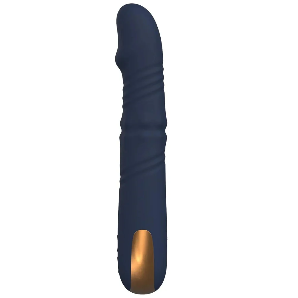 Goddess Collection Afrodite wibrator z funkcją ruchu góra-dół i obracającymi się kuleczkami Granatowy - Image 5