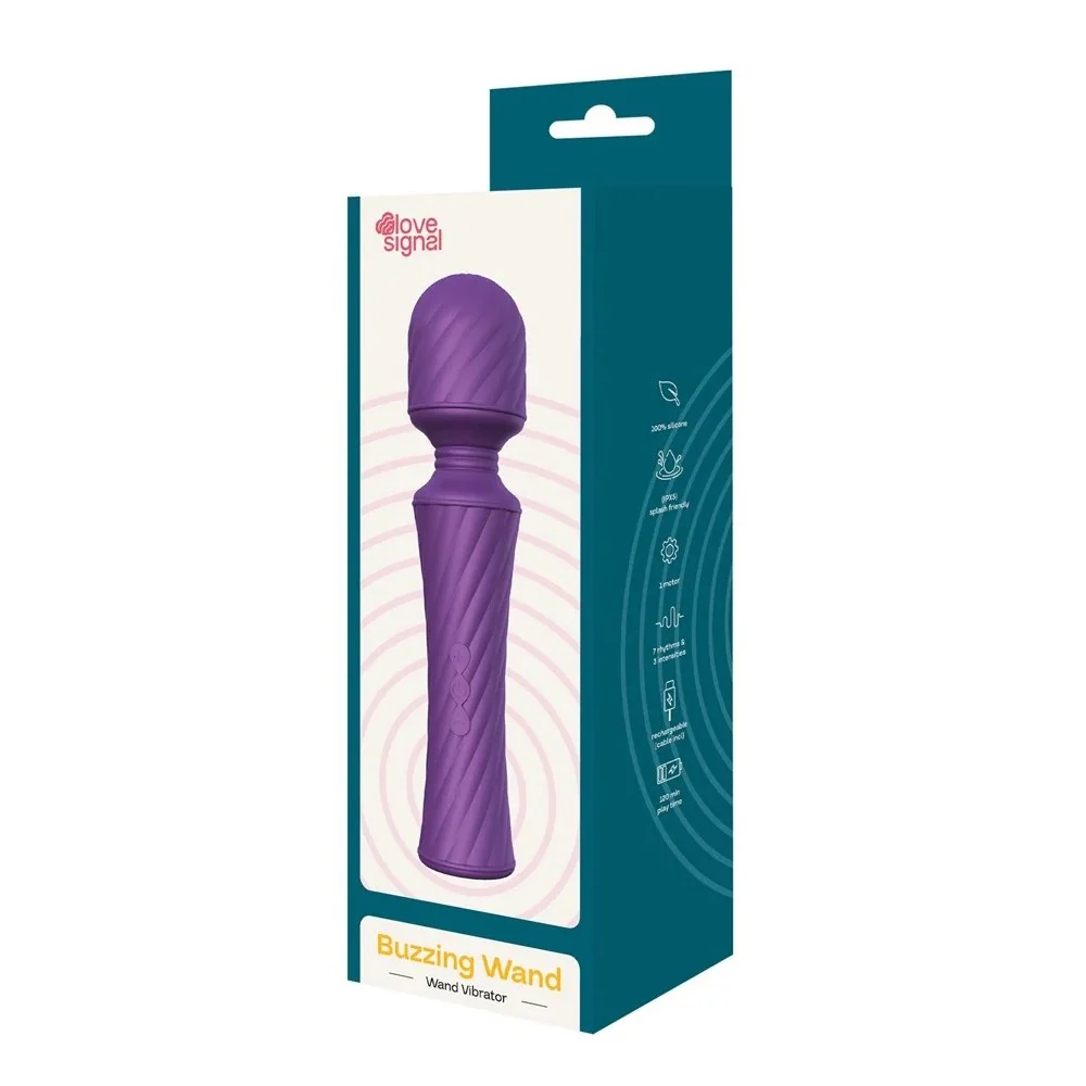Love Signal Buzzing Wand w masażer różdżka Purple - Image 3