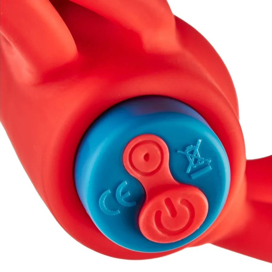 Love Signal Thrill Ring wibrujący pierścień na penisa Red - Image 2