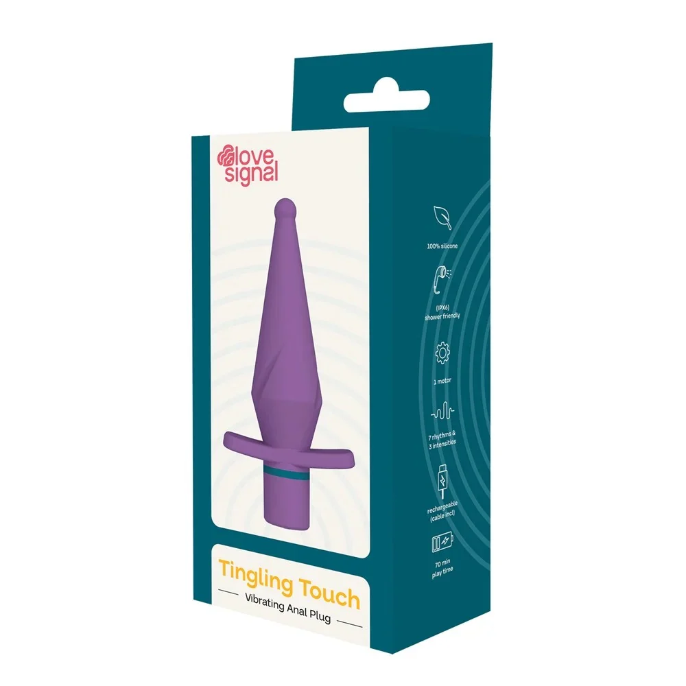Love Signal Tingling Touch wibrujący korek analny Purple - Image 2